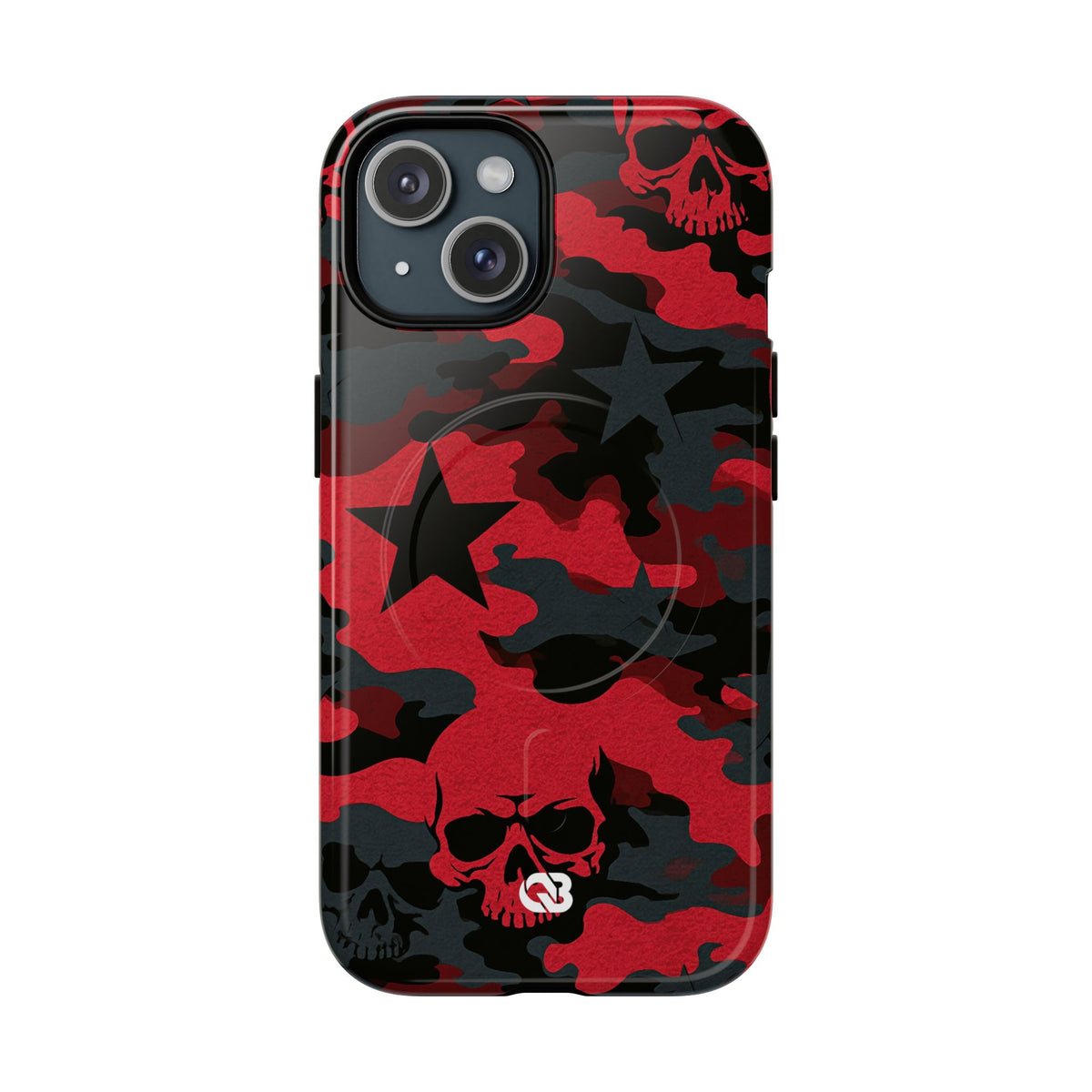 Crimson Skull Camo · Tough 2.0 Magnetic Phone Case for iPhone · Red
