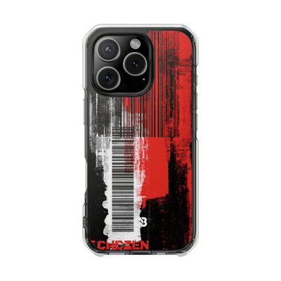 Distorted Barcode · Clear Impact Magnetic Phone Case for iPhone · Black