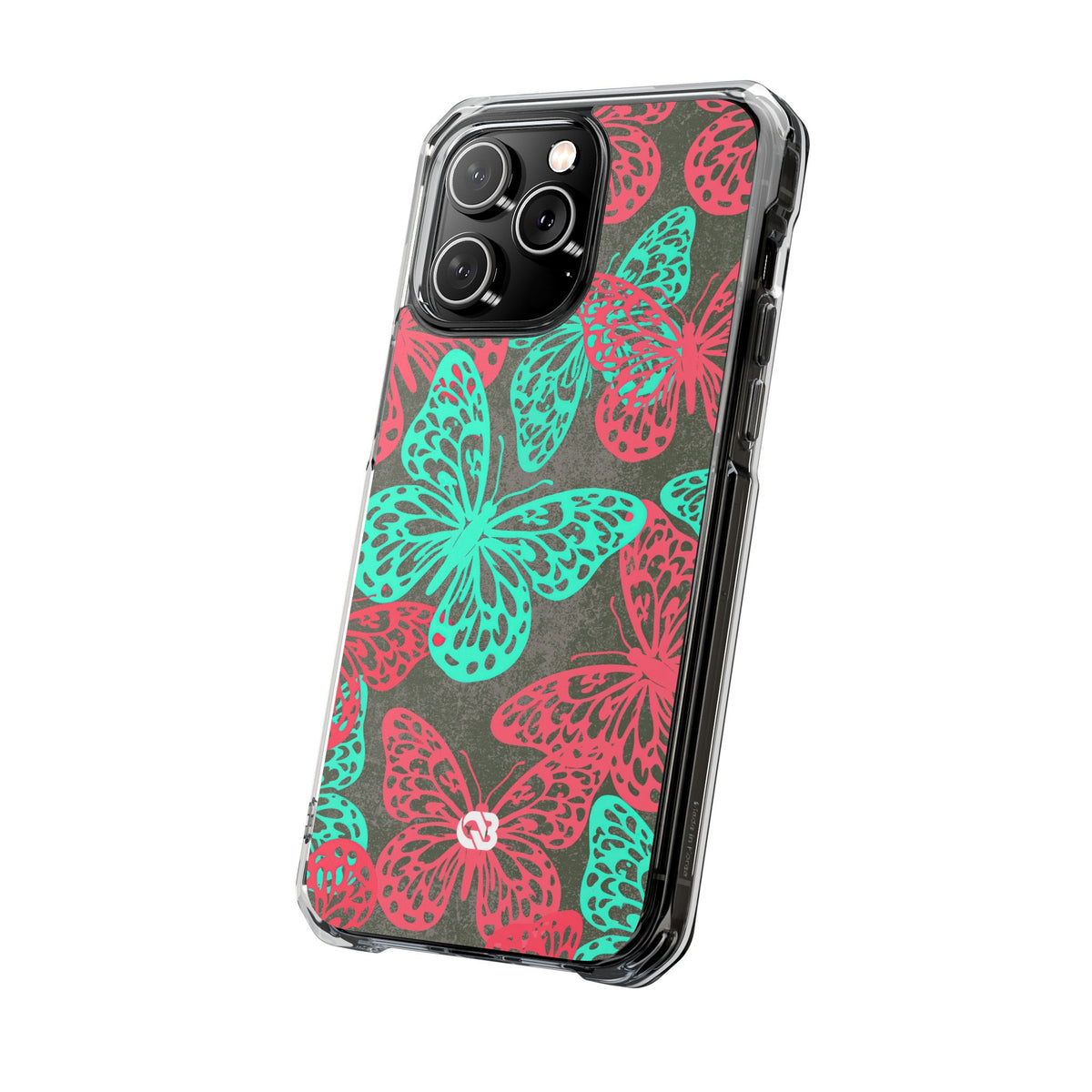 Electric Papillon · Clear Impact Magnetic Phone Case for iPhone · Pink