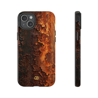 Orange Tough Phone Case for iPhone - Oxidized Iron Crust