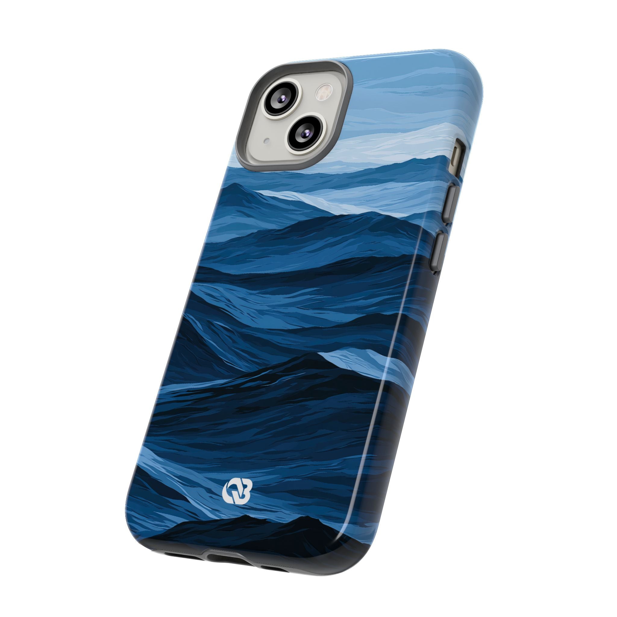 Blue Tough Phone Case for iPhone - Cobalt Ridge Tides