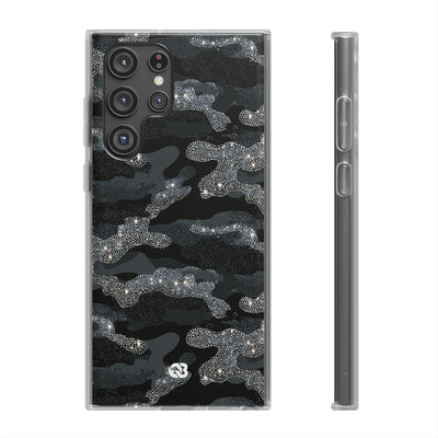 Glitter Shadow Camo · Lite Phone Case for Samsung · Black