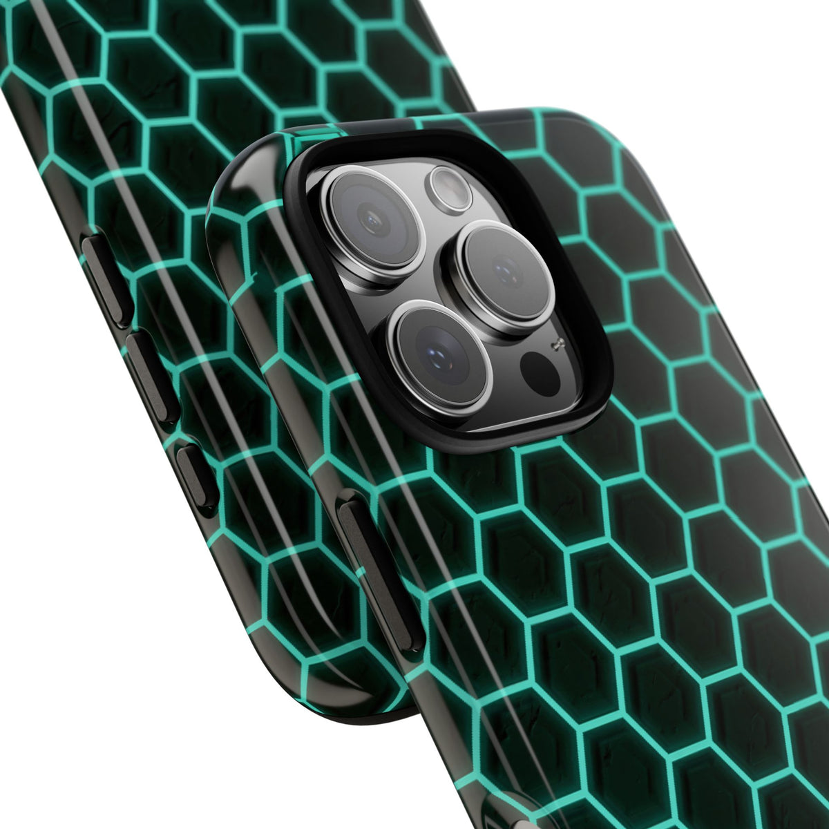 Neon Hex Spectrum · Tough Phone Case for iPhone · Teal