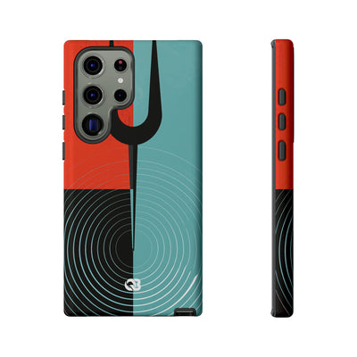 Teal Tough Phone Case for Samsung - Sonic Static Split