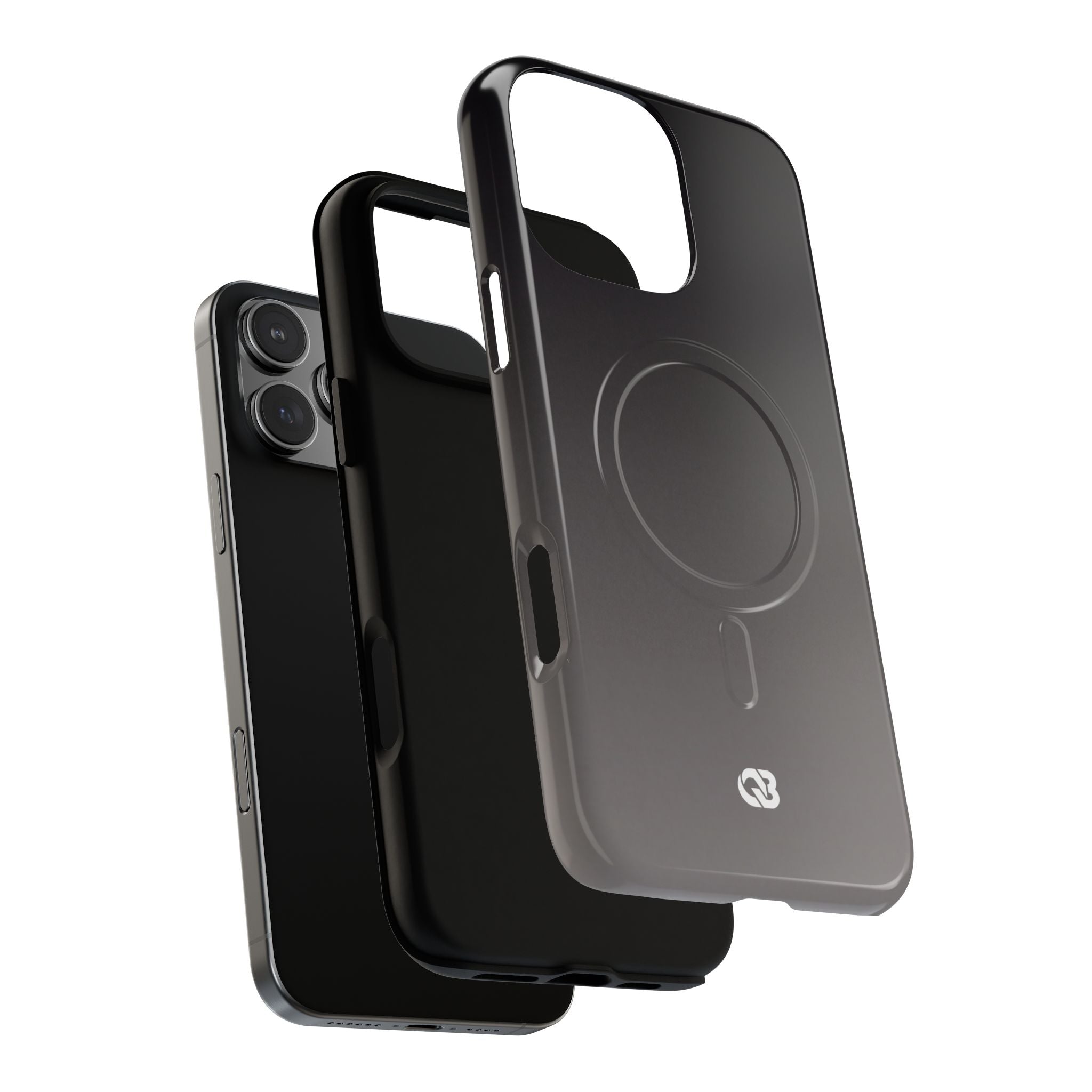 Grey Tough 2.0 Magsafe Phone Case for iPhone - Obsidian Ash Fade