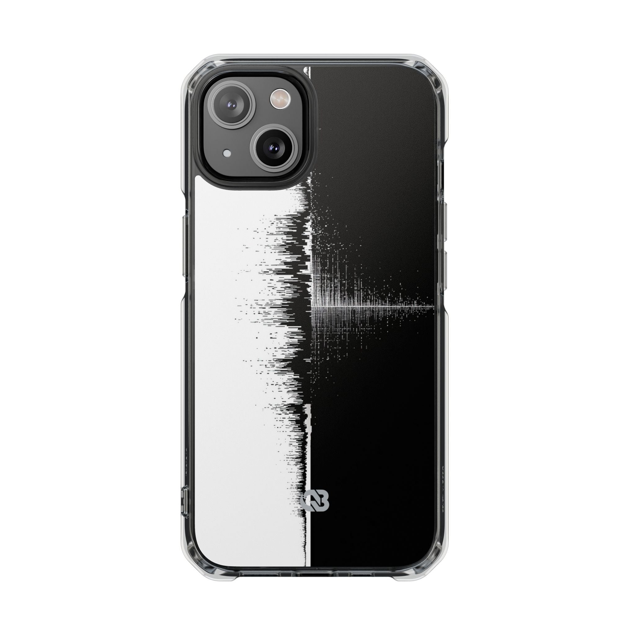 Black Impact MagSafe Phone Case for iPhone - Static Signal Split