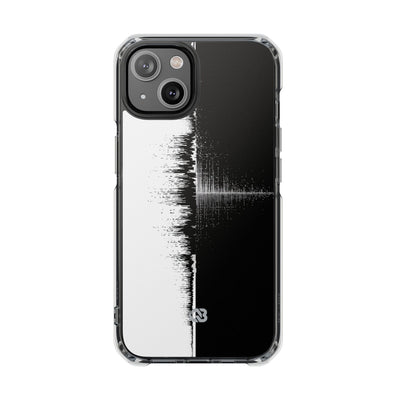 Black Impact MagSafe Phone Case for iPhone - Static Signal Split