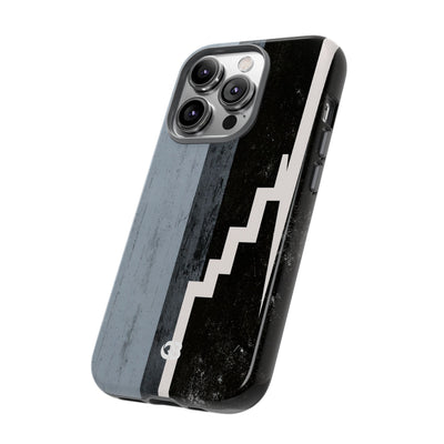 Grey Tough Phone Case for iPhone - Industrial Concrete Void
