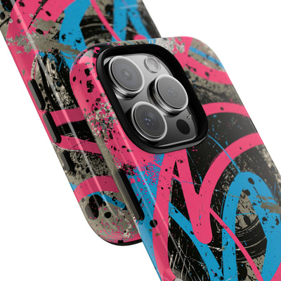 Cyber Splatter Flow · Tough Phone Case for iPhone · Pink