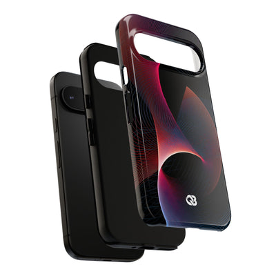 Black Tough Phone Case for Google Pixel - Cobalt Crimson Flux