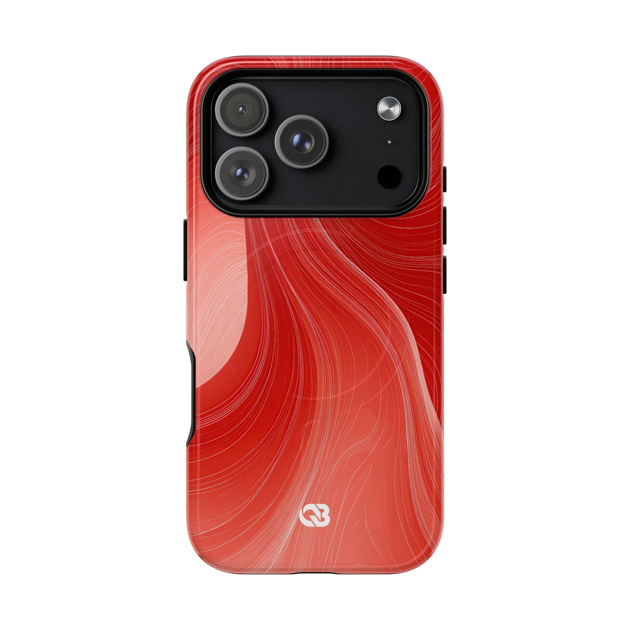 Red Tough 2.0 Magsafe Phone Case for iPhone - Crimson Silk Strands