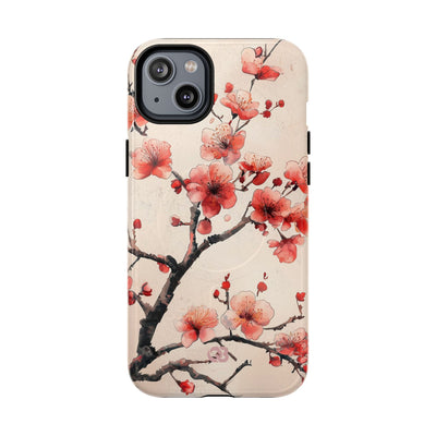 Crimson Silk Flora · Tough+ Custodia per iPhone · Magsafe