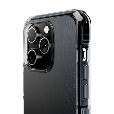 Black Impact MagSafe Phone Case for iPhone - Midnight Brushed Grain