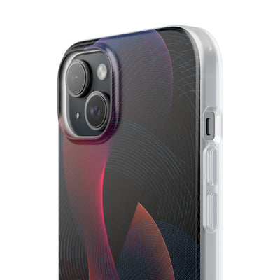 Black Lite Phone Case for iPhone - Cobalt Crimson Flux