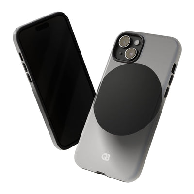 Grey Tough Phone Case for iPhone - Matte Onyx Sphere