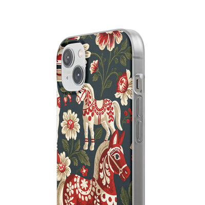 Nordic Dala Meadow · Lite Phone Case for iPhone ·  Red