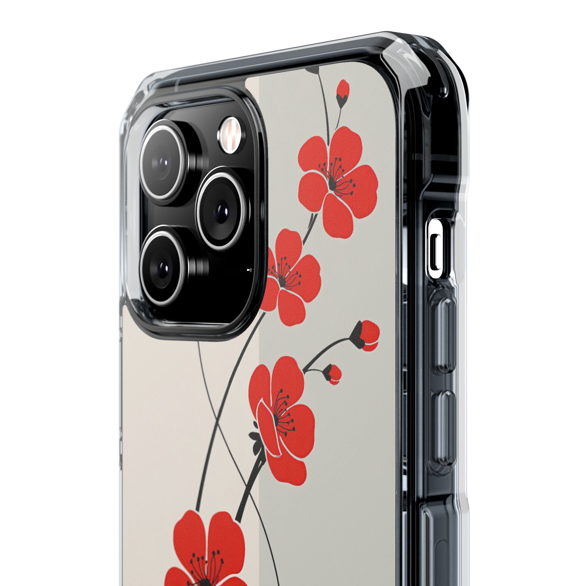 Red Impact MagSafe Phone Case for iPhone - Crimson Plum Ink