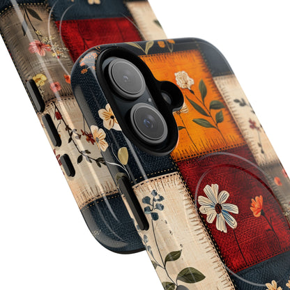 Patchwork Blooms iPhone 16 Case - Tough+