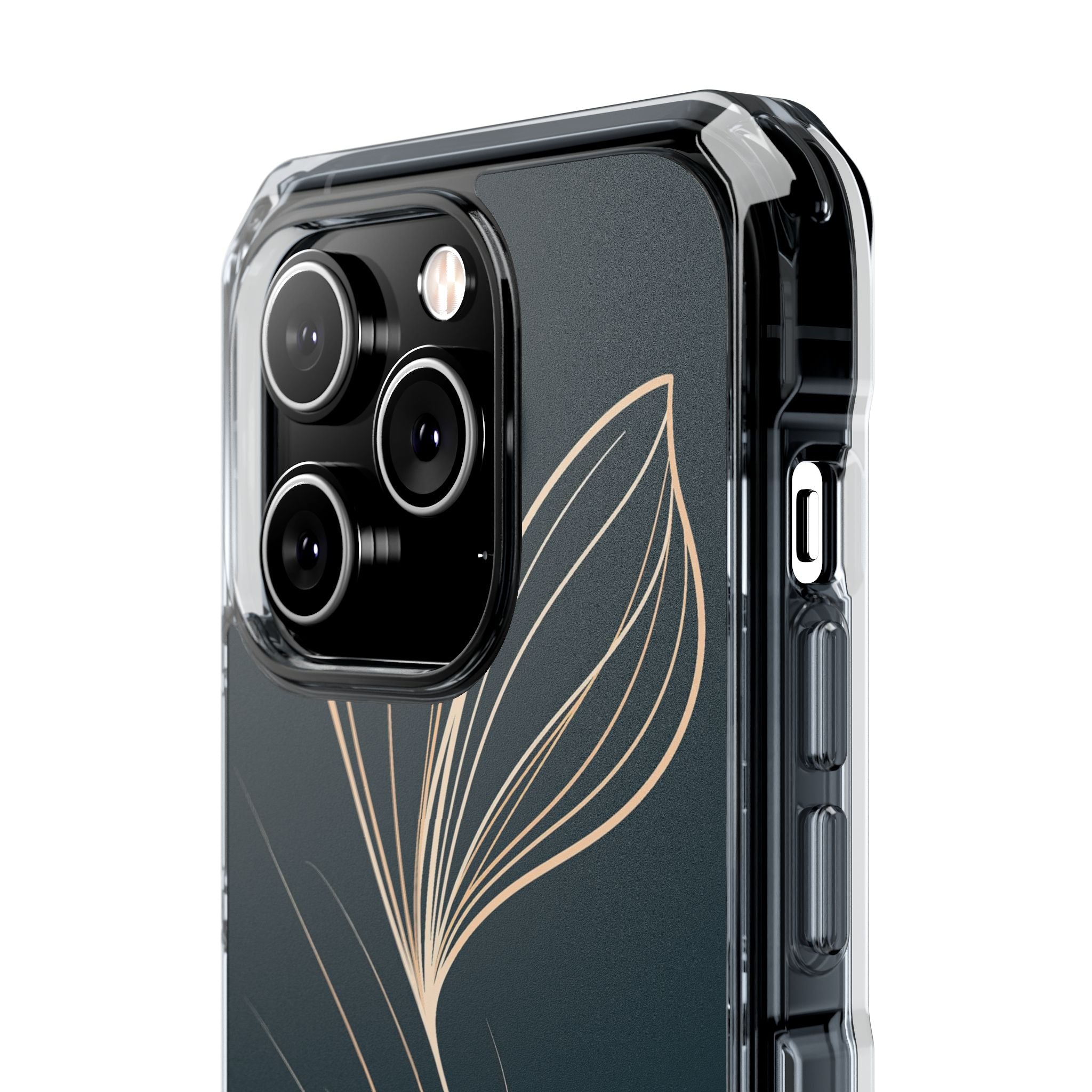 Teal Impact MagSafe Phone Case for iPhone - Sandstone Silk Flora