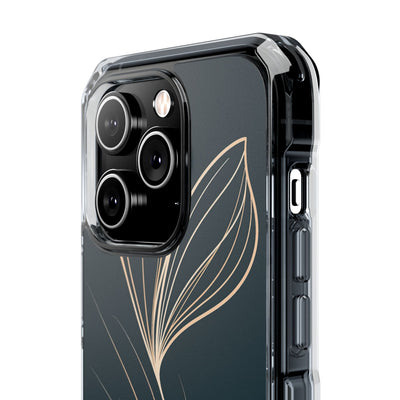 Teal Impact MagSafe Phone Case for iPhone - Sandstone Silk Flora