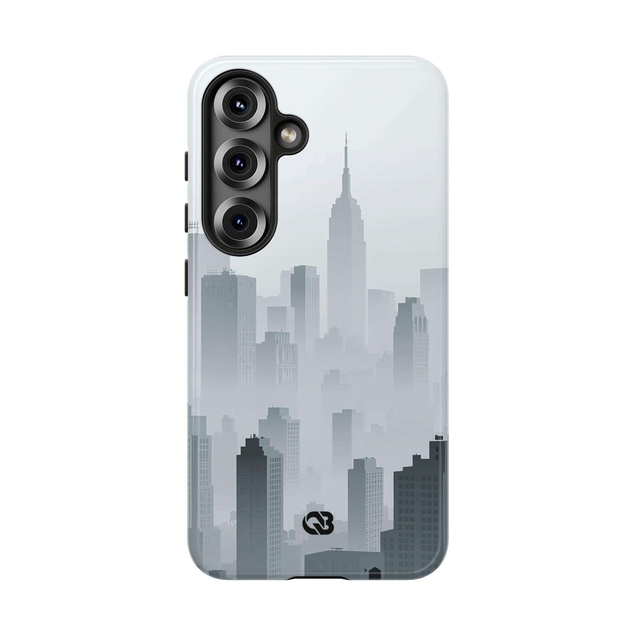 Grey Tough Phone Case for Samsung - Steel Mist Skyline