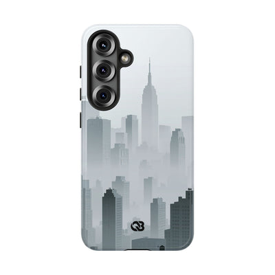 Grey Tough Phone Case for Samsung - Steel Mist Skyline