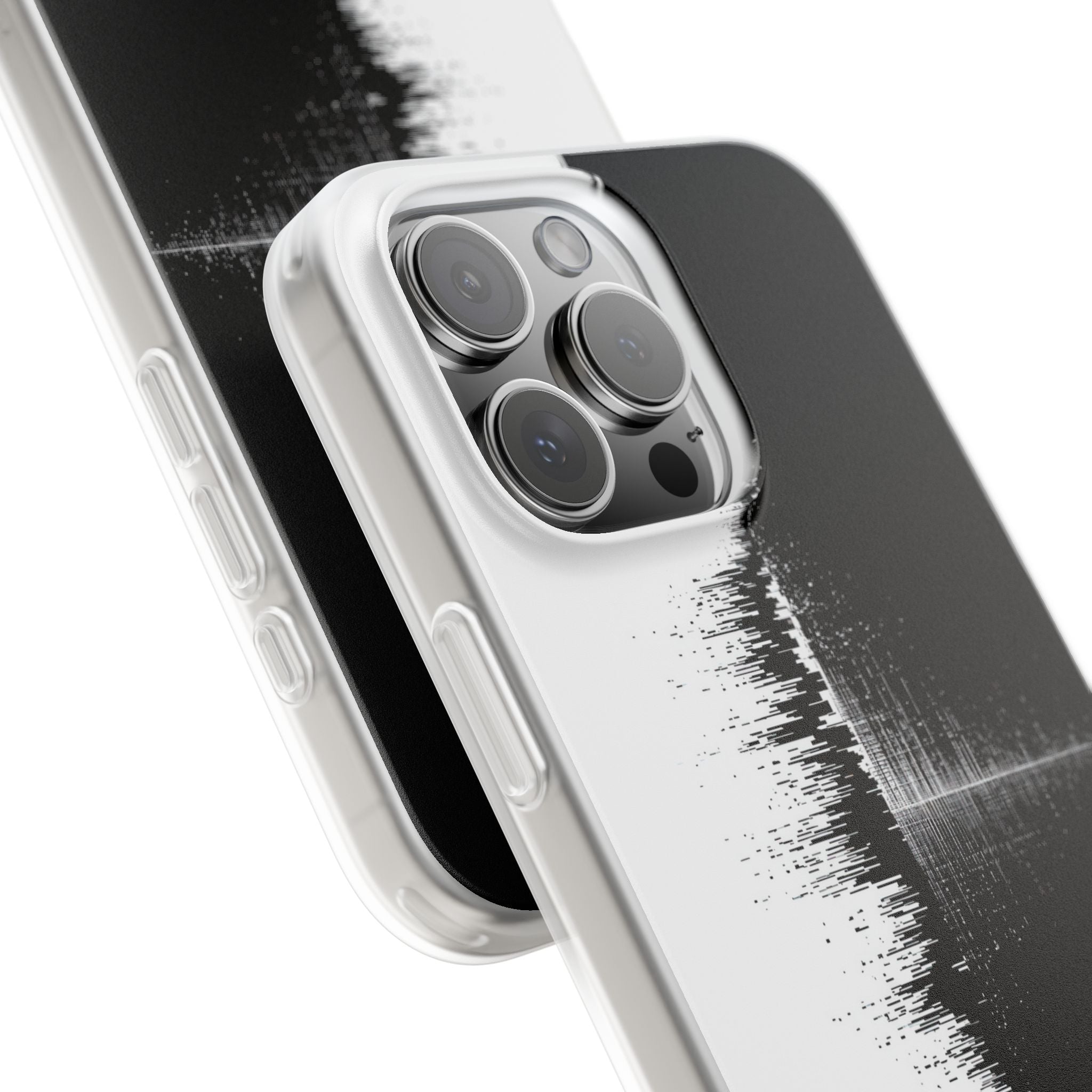 Black Lite Phone Case for iPhone - Static Signal Split