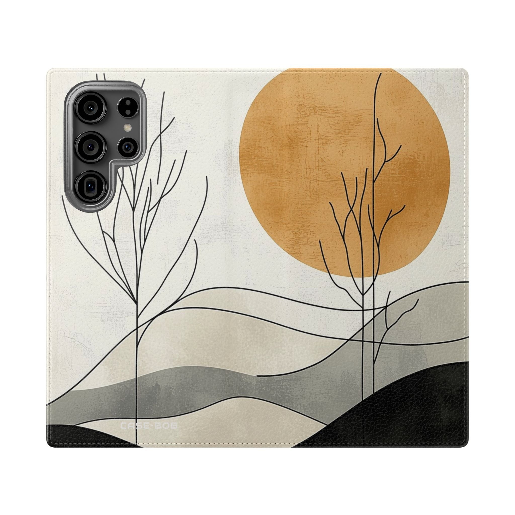 Orange Eclipse Trees - Samsung S23 Ultra Case - Wallet