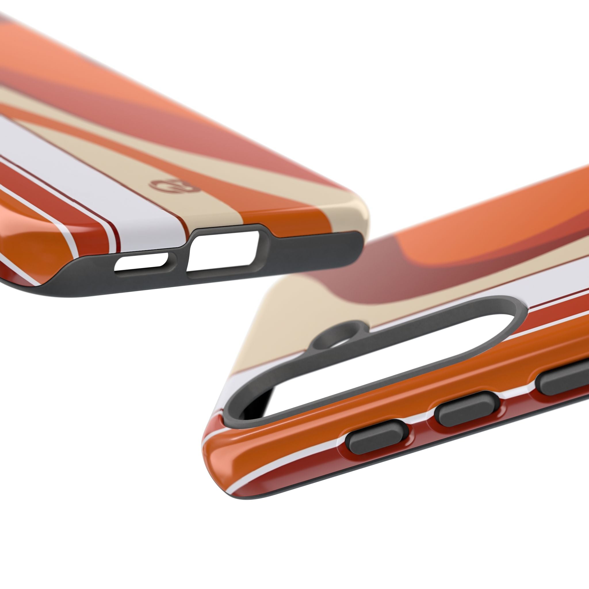 Orange Tough Phone Case for Samsung - Terracotta Metro Line