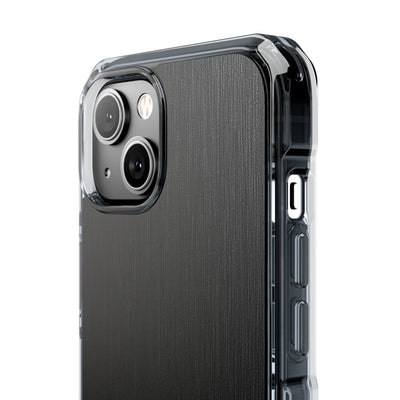 Black Impact MagSafe Phone Case for iPhone - Brushed Obsidian Slate