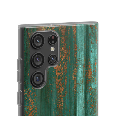 Teal Lite Phone Case for Samsung - Verdigris Copper Siding