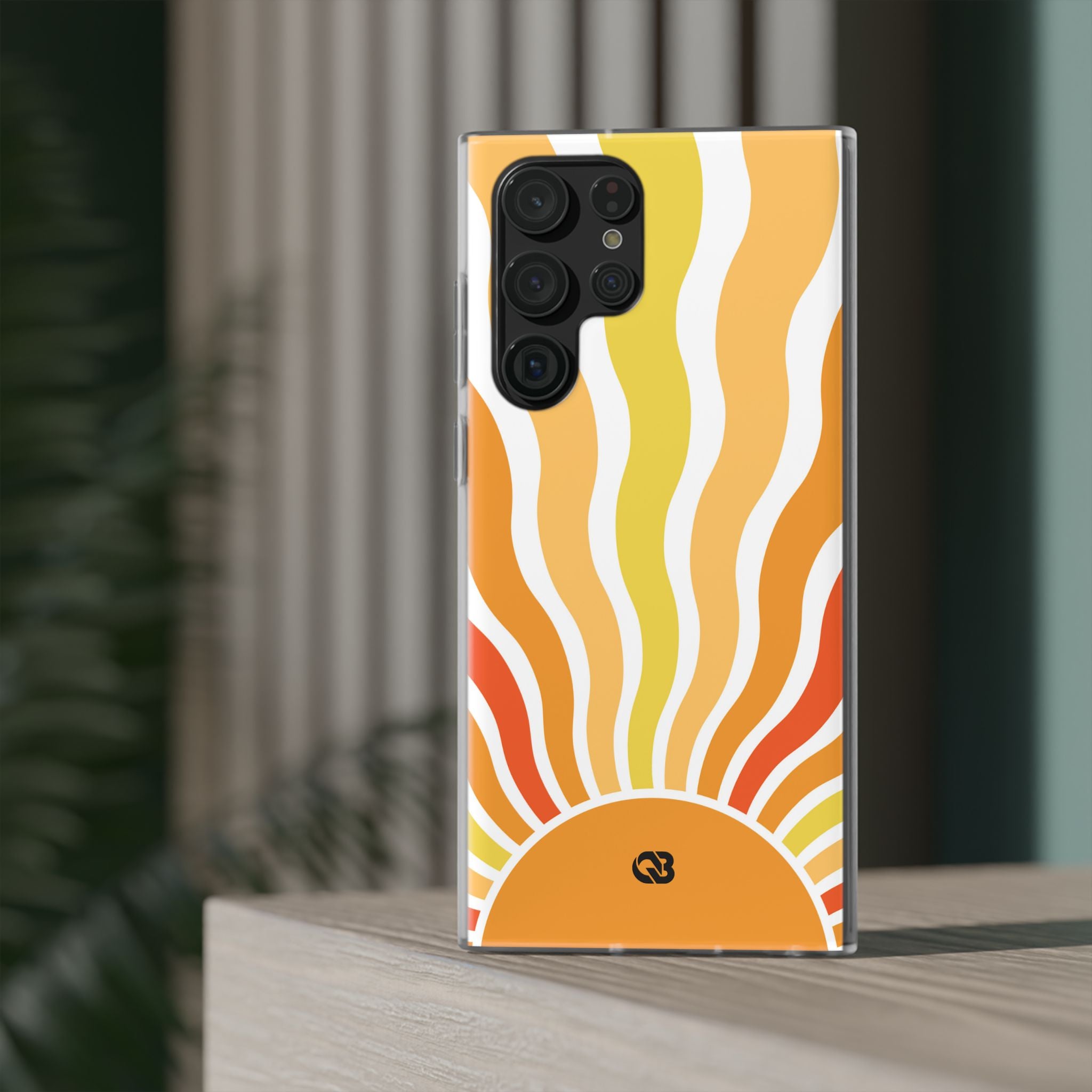 Amber Solar Waves · Soft Phone Case for Samsung