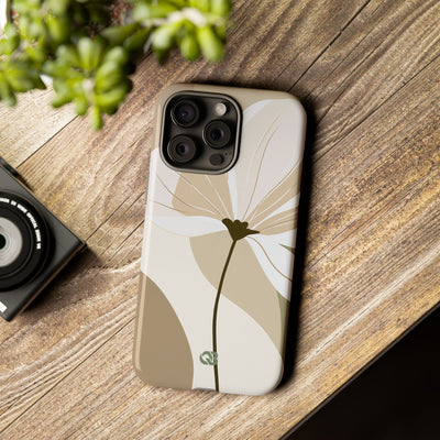 Beige Tough Phone Case for iPhone - Sage Linen Magnolia