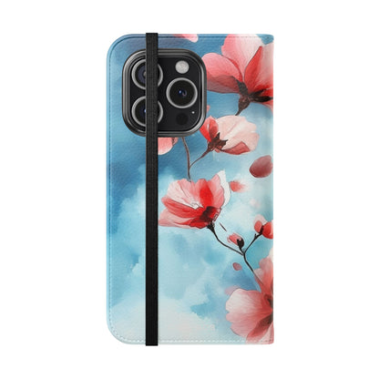 Pink Bloom Drift - iPhone 15 Pro Case - Lompakkokotelo