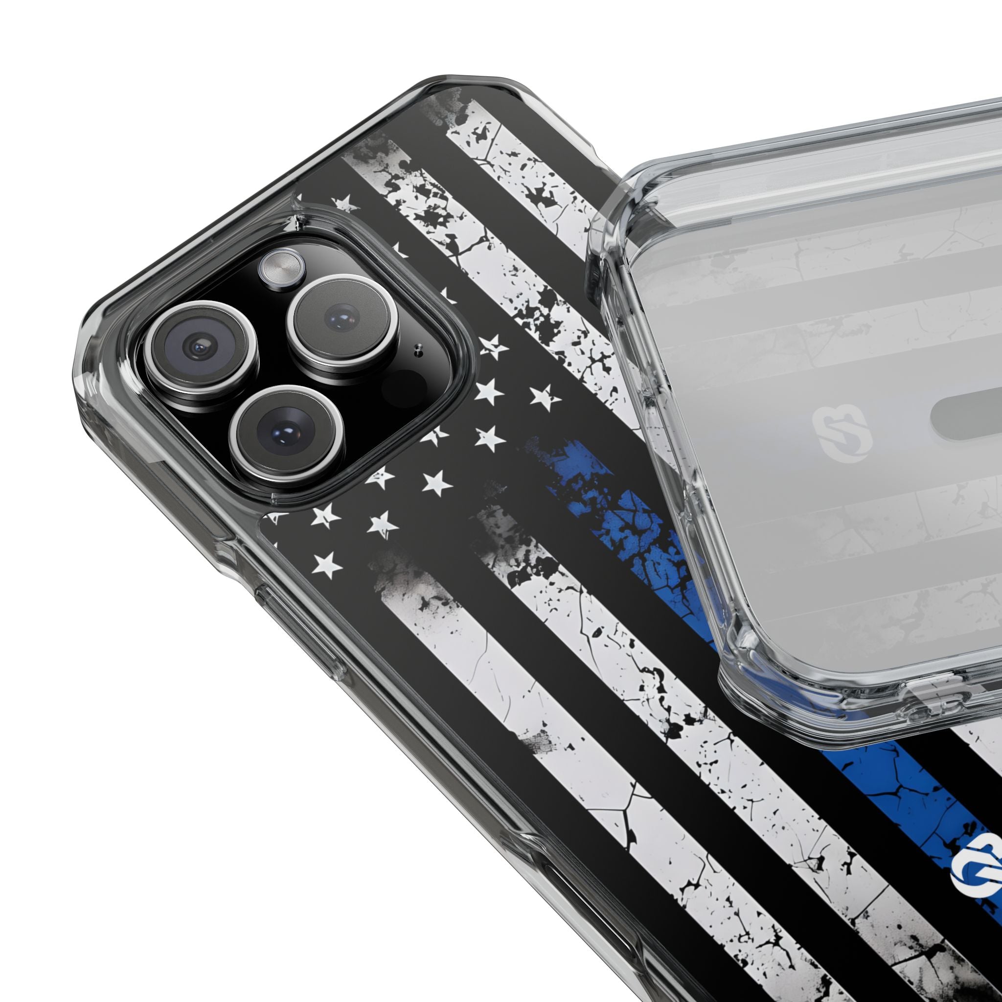 Gritty Cobalt Flag · Impact Phone Case for iPhone · Magsafe