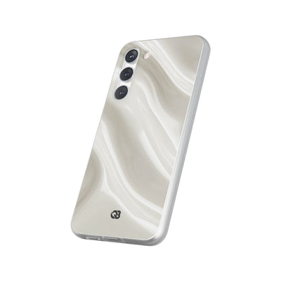 White Lite Phone Case for Samsung - Polished Ivory Wave
