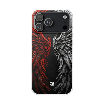 Split Crimson Wing · Soft Phone Case for iPhone