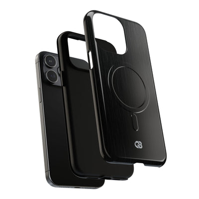 Obsidian Brushed Steel · Tough 2.0 Magnetic Phone Case for iPhone · Black