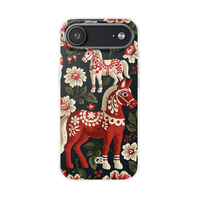 Nordic Dala Meadow · Lite Phone Case for iPhone ·  Red