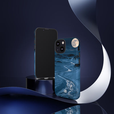 Arctic Moon Drift · Tough Phone Case for iPhone · Blue