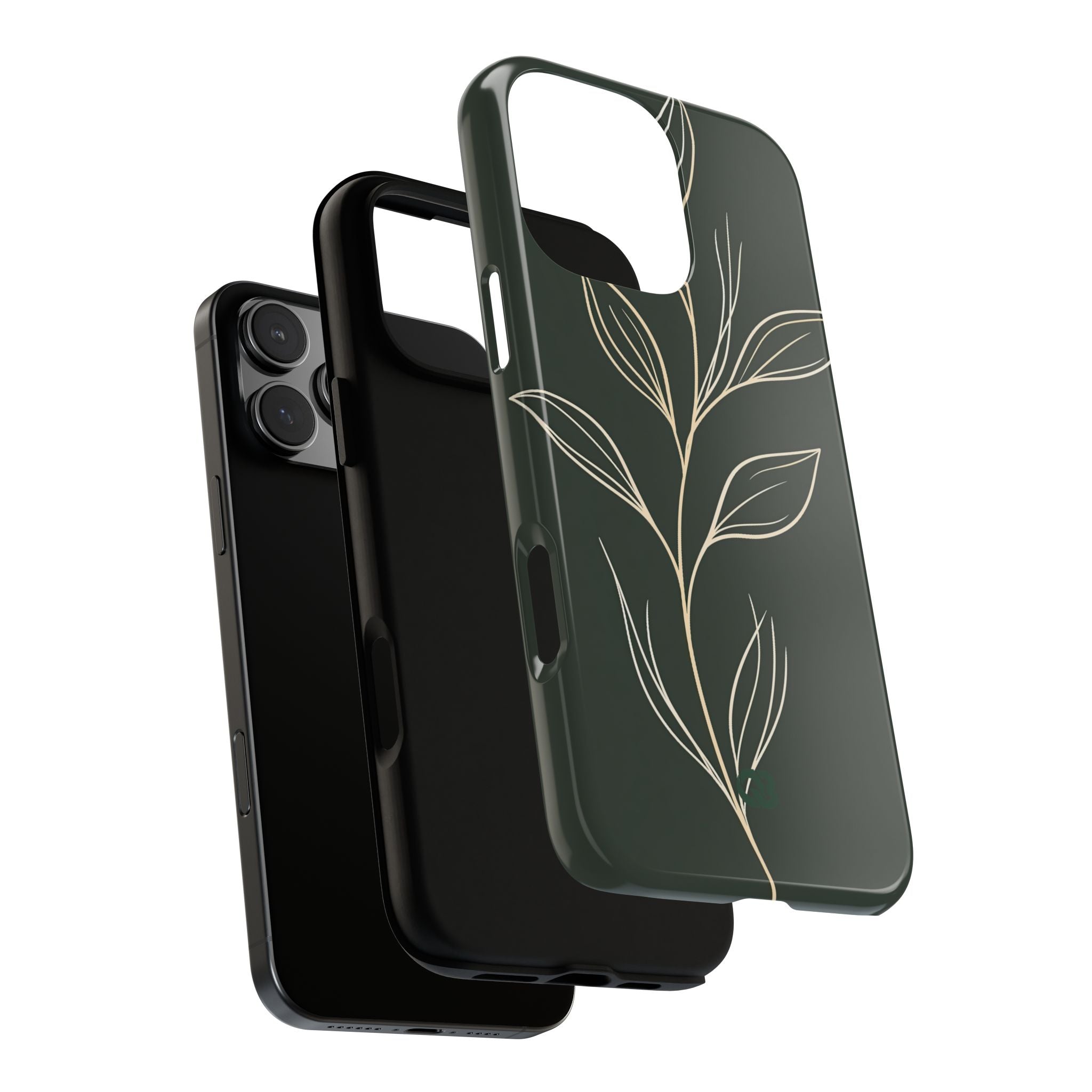 Green Tough Phone Case for iPhone - Deep Moss Willow
