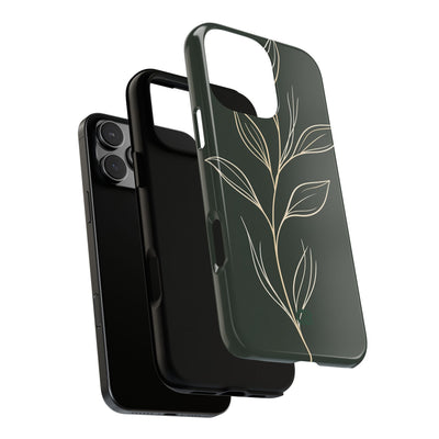 Green Tough Phone Case for iPhone - Deep Moss Willow