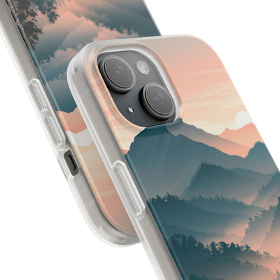 Teal Lite Phone Case for iPhone - Alpine Teal Horizon