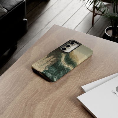 Beige Tough Phone Case for Samsung - Veridian Data Ridge
