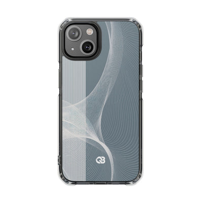 Grey Impact MagSafe Phone Case for iPhone - Slate Mesh Horizon