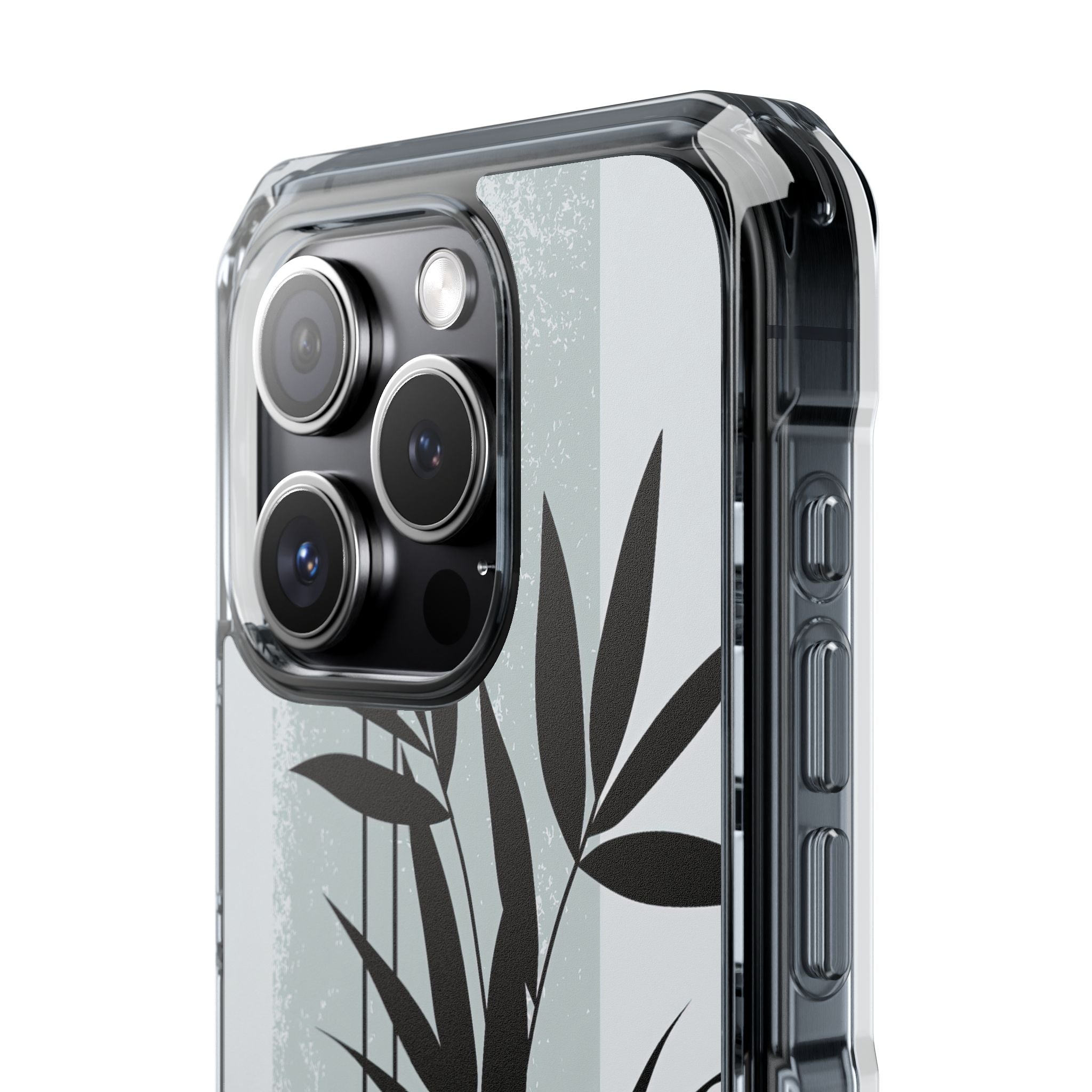 Grey Impact MagSafe Phone Case for iPhone - Sage Bamboo Noir