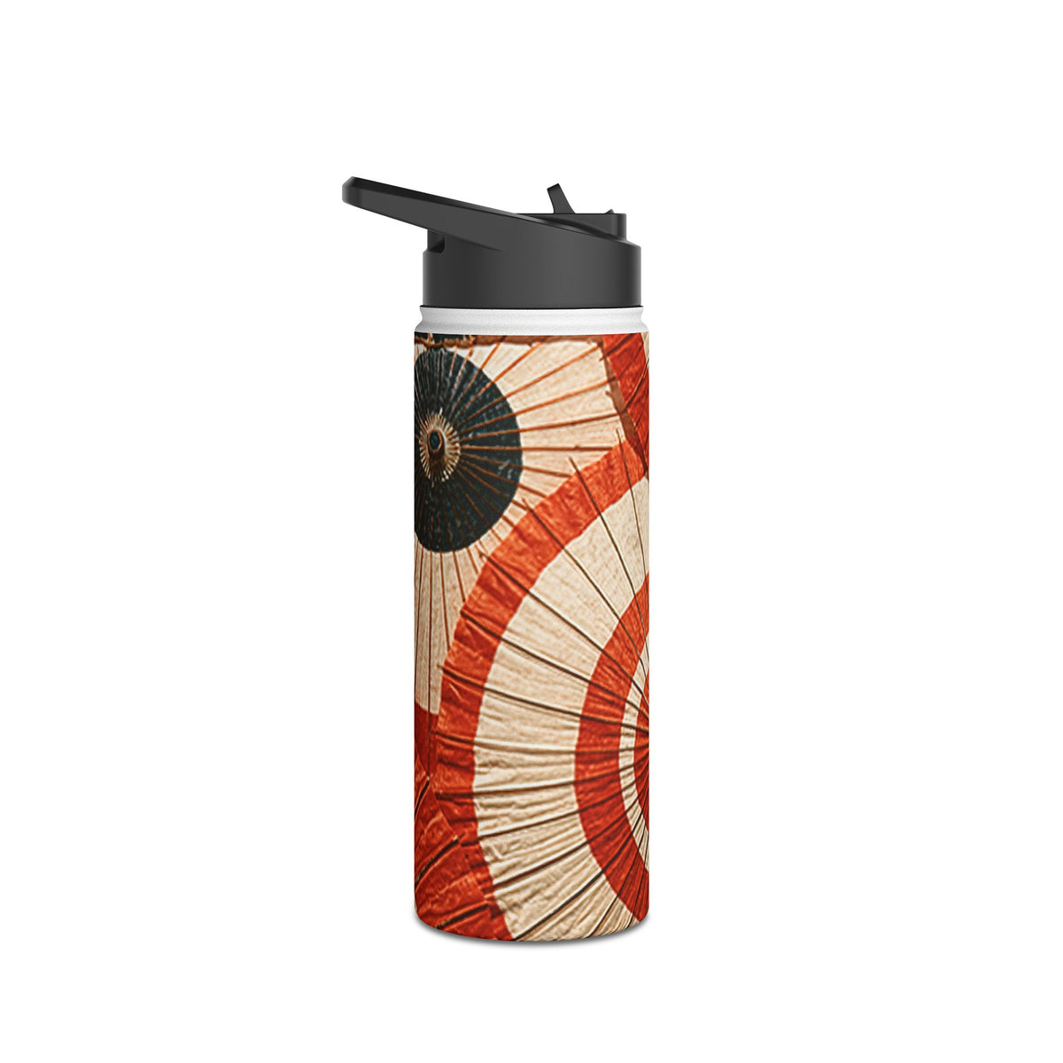 Vermilion Wagasa Motif · Insulated Water Bottle · Red