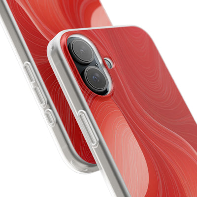 Red Lite Phone Case for iPhone - Crimson Silk Strands