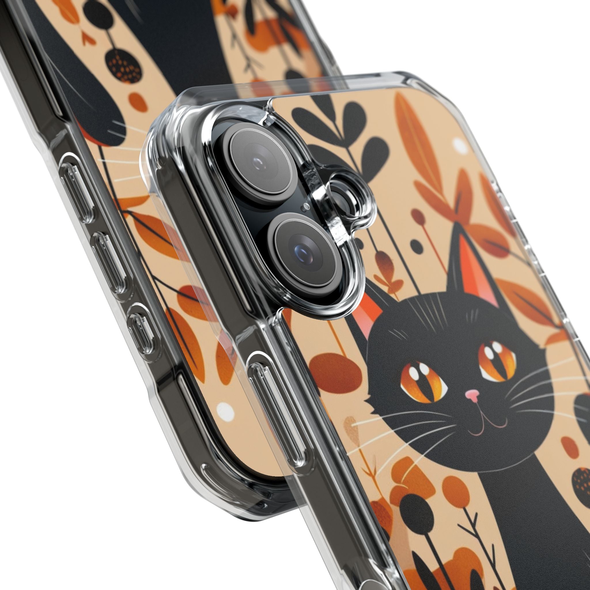 Schwarze Katze Glow iPhone 16 Case - Impact
