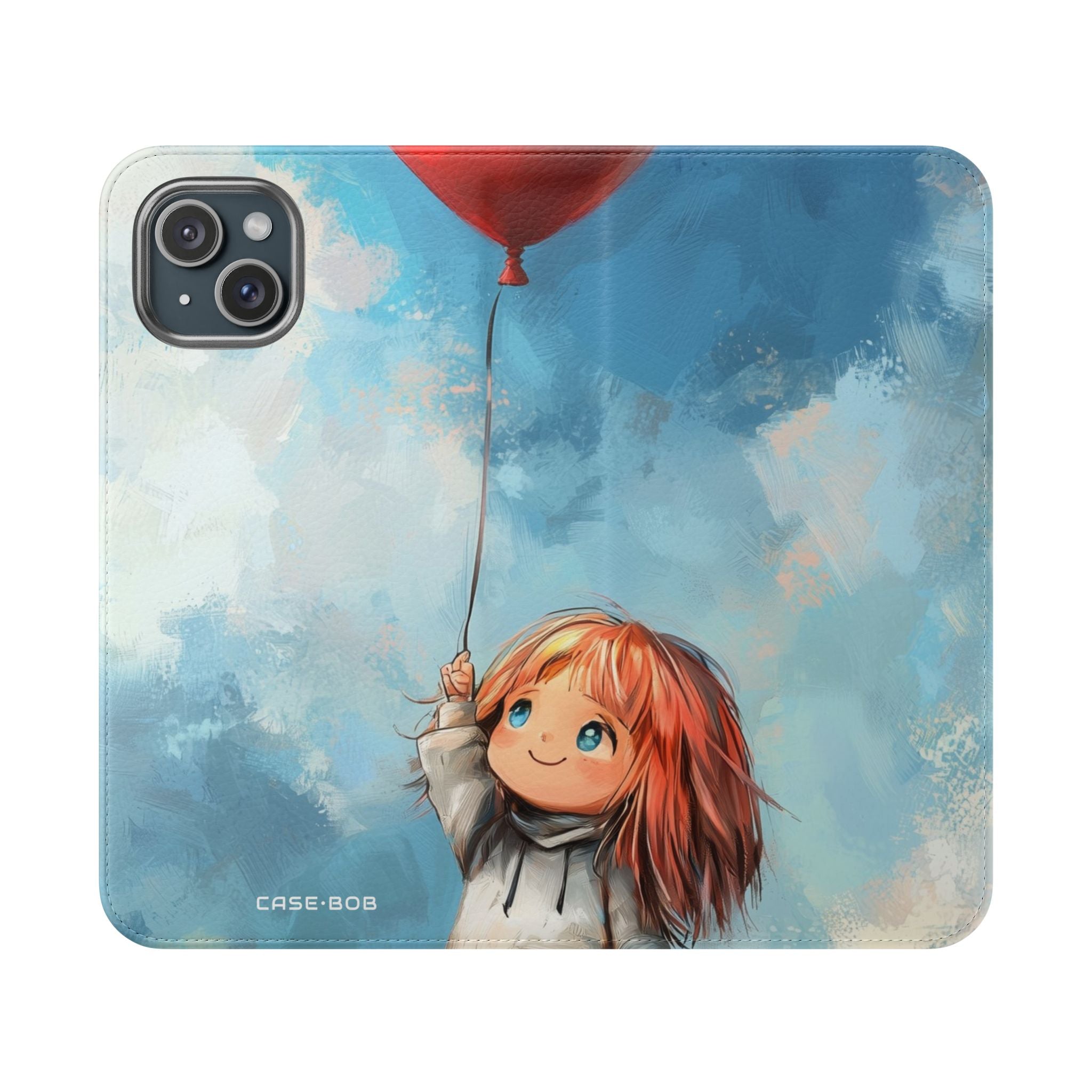 Heart Balloon Glow - iPhone 15 Plus Case - Wallet